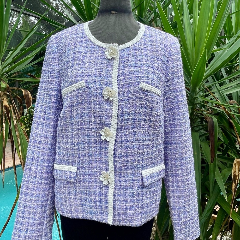NWT Lilly Pulitzer Jaden Jacket in Lark Lilac size 10